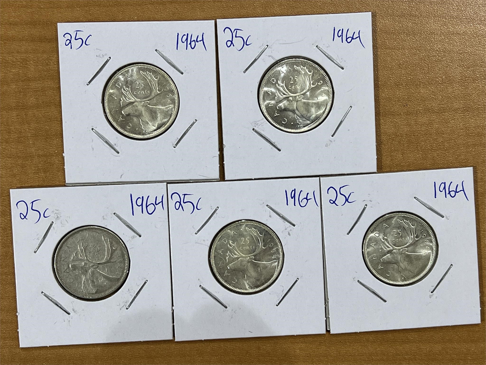 5- 1964 Cdn Quarters