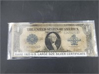 1923 Horse blanket note, large size silver certifi