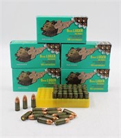 (5X) 50 RDS 9mm Luger Brown Bear Ammunition