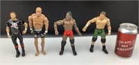 4 figurines de lutte