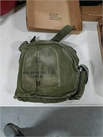 US army protective field mask with case.