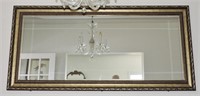 Large Gold & Black Beveled Glass Wall Mirror