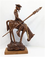 Don Quixote On Horse Carving