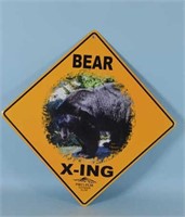 Pikes Peak Bear X-ing Metal Sign