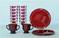 Vintage Luminarc Vases and Vintage Ruby Red Set