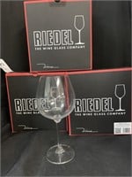 6 RIEDEL PINOT WINE GLASSES - NIB