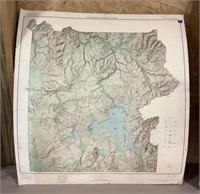 Yellowstone National Park map 40x37