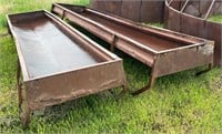 2 Metal Livestock Feed Troughs. Require repairs.