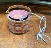 Signed Basket and Wax Warmer