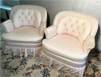 2pc- pink upholstered chairs