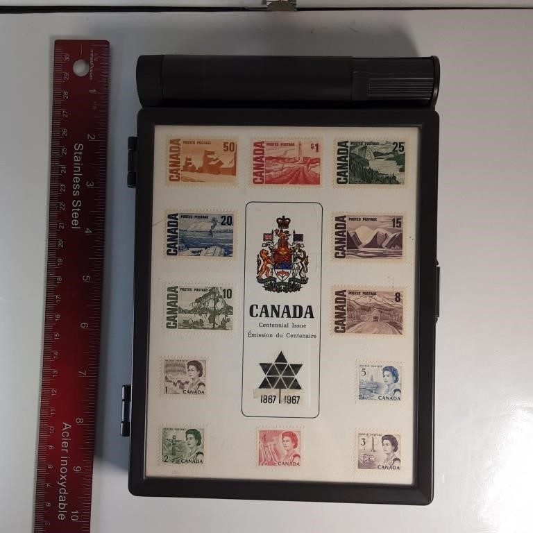1967 Bicentennial stamp lot with case