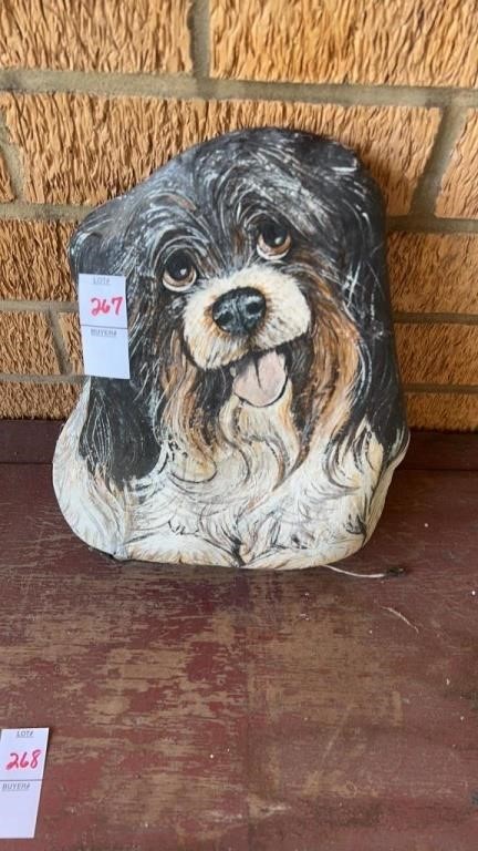 Painted Havanese Dog Stone (Heavy)