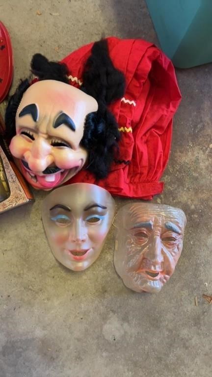 Vintage Halloween costume hats & masks