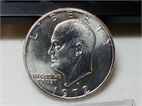 OF) 1972 s UNC silver Ike dollar