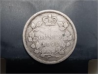 OF) 1892 Canada silver five cents