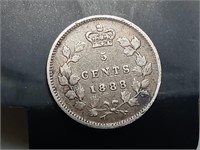 OF) 1888 Canada silver five cents
