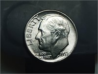 OF) 1955 UNC silver Roosevelt dime