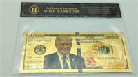 Donald Trump Gold Banknote
