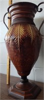Large Bronze Brown Decorative Metal Vase Pot