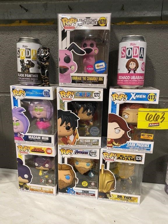 9 FUNKO POPS