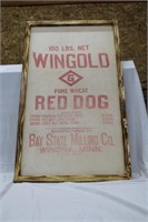 WINGOLD RED DOG FRAMED DECOR