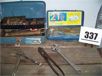 2 Metal Tool Boxes w/Tools