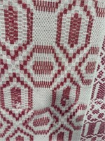 ANTIQUE PINK & WHITE JACQUARD WOVEN BLANKET