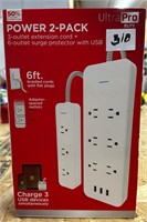 Ultra Pro Power 2pk, 3 Outlet Extension Cord