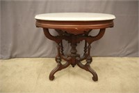 ANTIQUE MARBLE TOP TABLE: