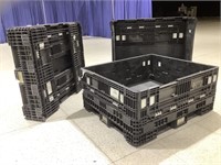 3 - Industrial collapsable plastic pallet crates