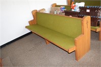 7ft Wooden Upholstered Seat Pew