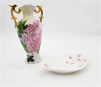 Spode Bone Dish & Porcelain Vase