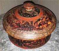 WOODEN BOWL WITH TOP 8 INCHES