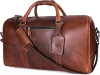Brown Suede 20in Travel Bag Aaron Leather Goods