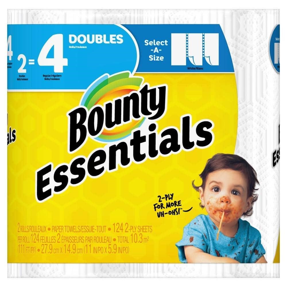 Bounty White Paper Towels (6-2 Roll packs)