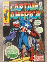 Captain America #124 (1970) COLAN ART SEVERIN COVR