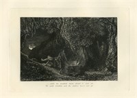 Samuel Palmer original etching "The Sepulchre" Ecl