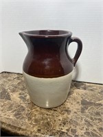 2 TONE CLAY PITCHER  8" X 6" X 10"