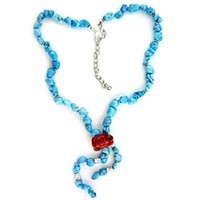 Beautiful Sea Blue Turquoise Necklace