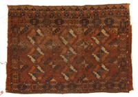 Antique Yamout rug, approx. 2.3 x 4.6