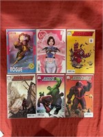 6 bagged and backed comics