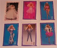 6 Count Barbie Collector's Trading Cards