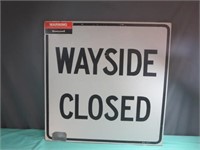 *Vintage Honeywell Wooden Sign Wayside Closed 24"