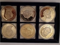 Set of (6) Presidential Trials Coins