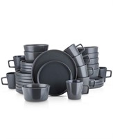 $140  Stone Lain Celina Dinnerware Set, 32pc - Gra