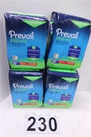 4 Packs 20 Count Prevail Daily Underwear (New)