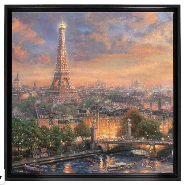 Paris, City of Love Gallery Framed Canvas KINKADE