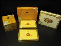 Lot of 5 Cigar Boxes Cohiba ++