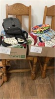 2boxes kitchen towels, pot holders, insulated