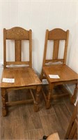 2vintage wood chairs